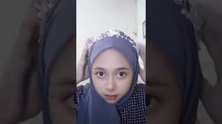 tutorial hijab dengan headpiece