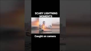 SCARY LIGHTNING MOMENTS CAUGHT ON CAMERA #storm #lightningstrike #lightning