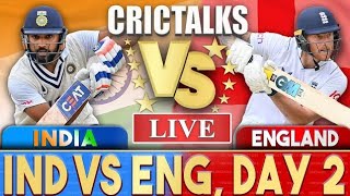 live: India vs England 1st test match 2 Day live match today||India vs England 2024