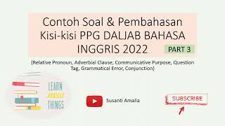 SOAL PRETEST PPG 2024| INDIKATOR NO 44 S/D 49| BAHASA INGGRIS