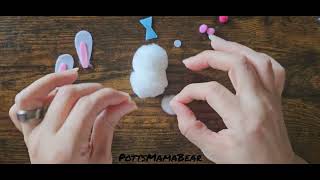 DIY Fluffy Pompom Bunnies