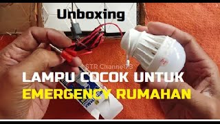 unboxing lampu LED cocok untuk bangun lampu emergency kelas kecil skala rumahan