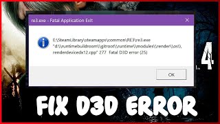 How to fix Resident Evil 4 Remake fatal D3D error 25