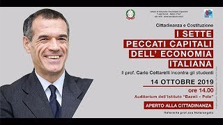 "I sette peccati capitali dell'economia italiana" - conferenza (14.10.2019)