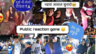 Bunny helmet reaction gone wrong 😭|| लड़की ने देदी धमकी😰|| #youtube #india #reaction #public