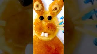 Easter bunny pancake #shorts #youtubeshorts #happyeaster #easterbunny #easterpancake