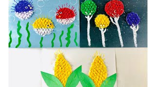 Bubble wrap crafts for kids | Bubble wrap Puffer fish🐡,Corn🌽,Trees🌳| Bubble wrap craft ideas