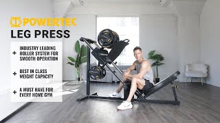 The Powertec Leg Press - Super Smooth Movement | Large Footplate | Best In Class -1000Lbs Max Weight