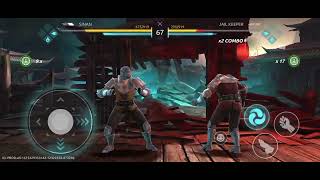 Shadow fight 4 arena game play.  shadow vs jail keeper fight