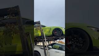 Car Trailer full of Exotic Super Cars🔥 #gt350 #lamborghini #cartrailer #subscribe #shortsfeed