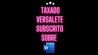 Aprenda Versalete, Subscrito, Sobrescrito, Taxado e mais no Word #office #word #escreventetjsp #tjsp