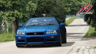 Assetto Corsa - Nissan Skyline GT-R R34 (Test Drive) [HD]