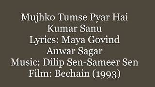 (1993) (Bechain) (Sanu) Mujhko Tumse Pyar Hai (Maya Govind-Anwar Sagar) (Dilip Sen-Sameer Sen)