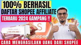 CARA DAFTAR SHOPEE AFFILIATE TERBARU 100% BERHASIL