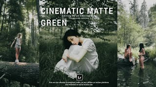 Cinematic Matte Green Presets || how to lightroom matte green photo editing lightroom mobile