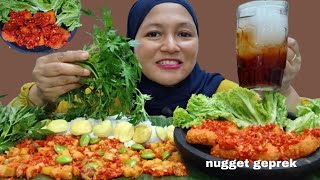 MUKBANG NUGGET GEPREK LALAPAN MENTAH#lalapanmentah #