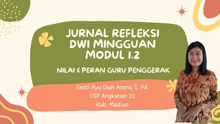 Jurnal Refleksi Dwi Mingguan Modul 1.2 Nilai dan Peran Guru Penggerak