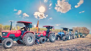 SLEW OF 282HP TRACTORS VS STUCK TROLLEY |John Deere 5055E | New Holland 3630 | 555 Power+ |Arjun 605