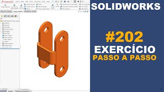 SOLIDWORKS | EXERCÍCIO 202 - CHAPA DOBRADA DE 146x66x60x6,35 mm #solidworks