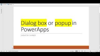 Dialog box in PowerApps | Pop up | Confirmation Box | Message Box | Window