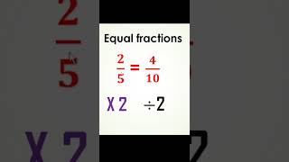 Equal fractions