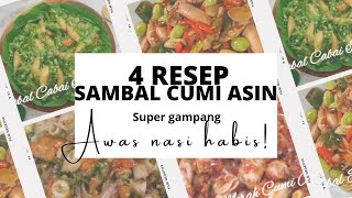 Awas nasi habis. 4 resep sambal cumi asin ini super enak.