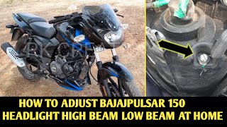 How To Adjust Bajaj Pulsar 150 Headlight Properly At Home | Bike Headlight Settings | @rkcreations03