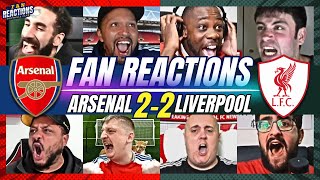 ARSENAL & LIVERPOOL FANS CRAZY🤪REACTION TO ARSENAL 2-2 LIVERPOOL | 24/25 PREMIER LEAGUE