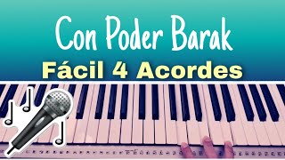 CON PODER PIANO FÁCIL - BARAK | Como tocar adoracion fácil en piano