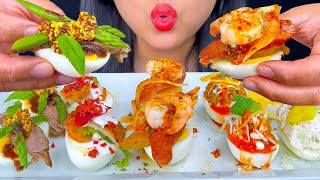 EGG FLIGHT PLATTER | ASMR | MUKBANG | EATING SOUNDS