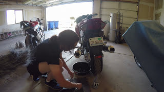 2014 Yamaha FJR1300 Final Drive Oil Change - do this at every oil change - preventative maintenance