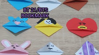 Book mark BT21:BTS /Easy and Handy Bookmark #shorts