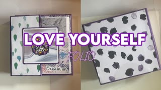 LOVE YOURSELF - 7 x 7 Folio Album | Scrapbook Walkthrough