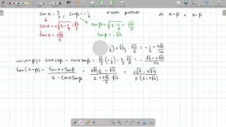 Esercizi risolti sulle formule goniometriche - addizione e sottrazione - 01