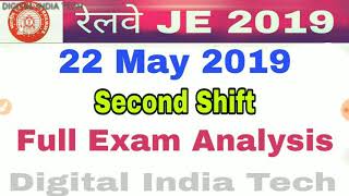 RRB JE CBT1 Exam Analysis || 22 May Second shift || 30+ Questions