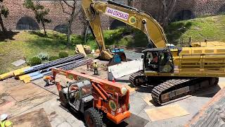 Sinkhole remediation at The Briarwoods: Excavation begins, 7/24/2023