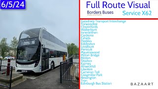 FRV: Borders Buses Service X62 • Galashiels to Edinburgh • E400MMC 12210 YX72OMK (6/5/24)