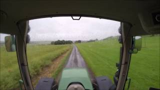 Towing a load of plastic in a fendt