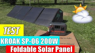 KROAK SP-06 200W foldable solar panel test