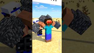 HELP Herobrine train with Bedrock VS Entity VS Notch (Bones - Imagine Dragons) #herobrine #shorts