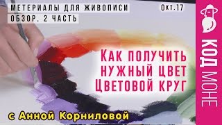 Масляные краски. Как получить нужный цвет? Цветовой круг. Обзор - Часть 2. Октябрь 2017г