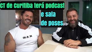 CT de Curitiba com podcast e sala de poses para os atletas #cortespodcast #maromba  #cariani