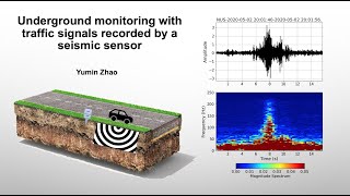 Underground monitoring with traffic signals recorded by a seismic sensor