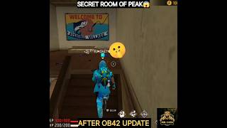 SECRET ROOM OF PEAK AFTER OB 42 UPDATE  / FREEFIRE #shorts #freefire #youtubeshorts