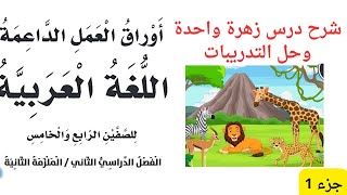 الاوراق الداعمة بالتعاون نرتقي شرح الدرس وحل التدريبات جزء 1 رابع خامس