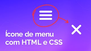 Ícone de menu animado com HTML, CSS e JavaScript #shorts