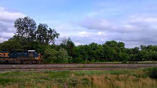 A short CSX international train in barberton Ohio