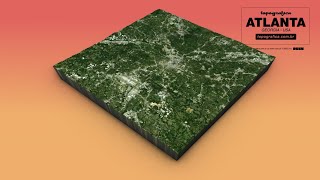 ATLANTA TOPOGRAFICA 3D MAP