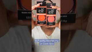 Affordable blushes by Elf. Dark skin friendly.Swatch and Try On #affordablemakeup