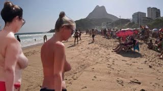 LEBLON BEACH   Brazil beach walk #riodejaneiro